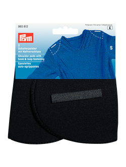 Prym Black Set-In Shoulder Pads With Hook And Loop, Small, 