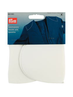 Prym Set-In Shoulder Pads, 1 Pair, White, White