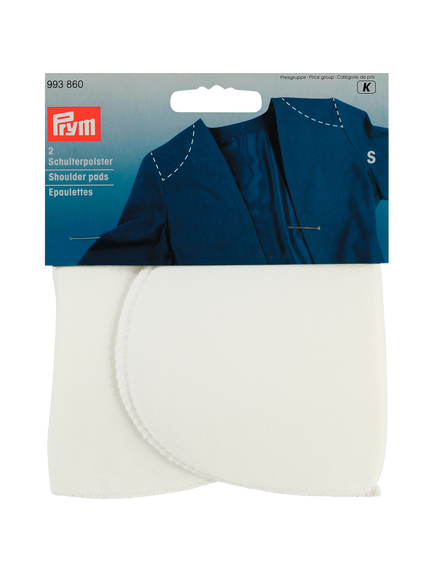 Prym Set-In Shoulder Pads, 1 Pair, White, White