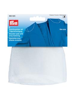 Prym Raglan Shoulder Pads With Strap Fastening, White, 1 Pair, 