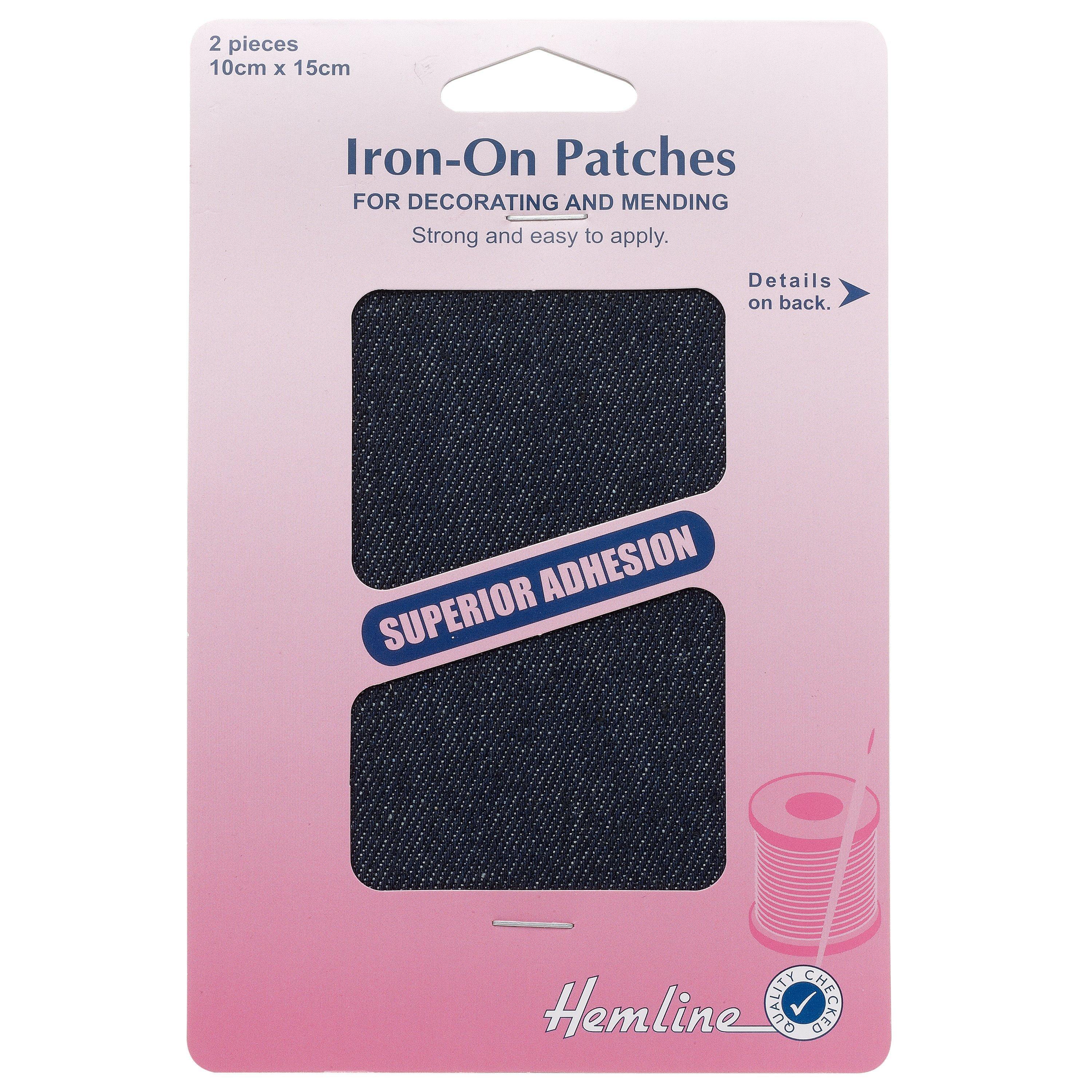 Hemline Iron-On Cotton Twill Patches, Pack of 2