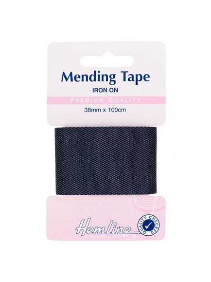 Hemline Iron-On Mending Tape, Denim