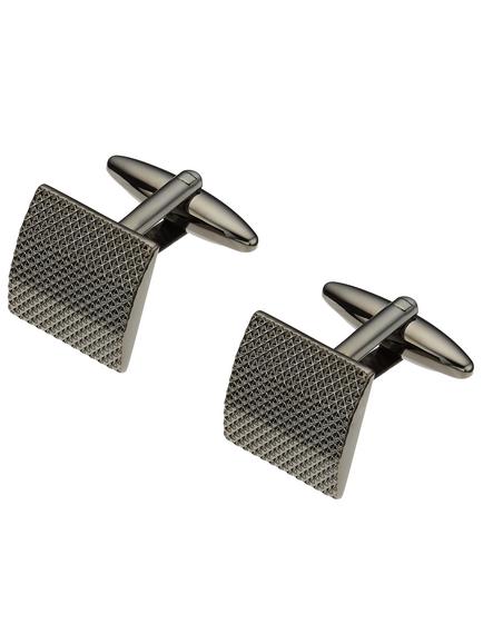 John Lewis Textured Square Cufflinks, Grey, Grey
