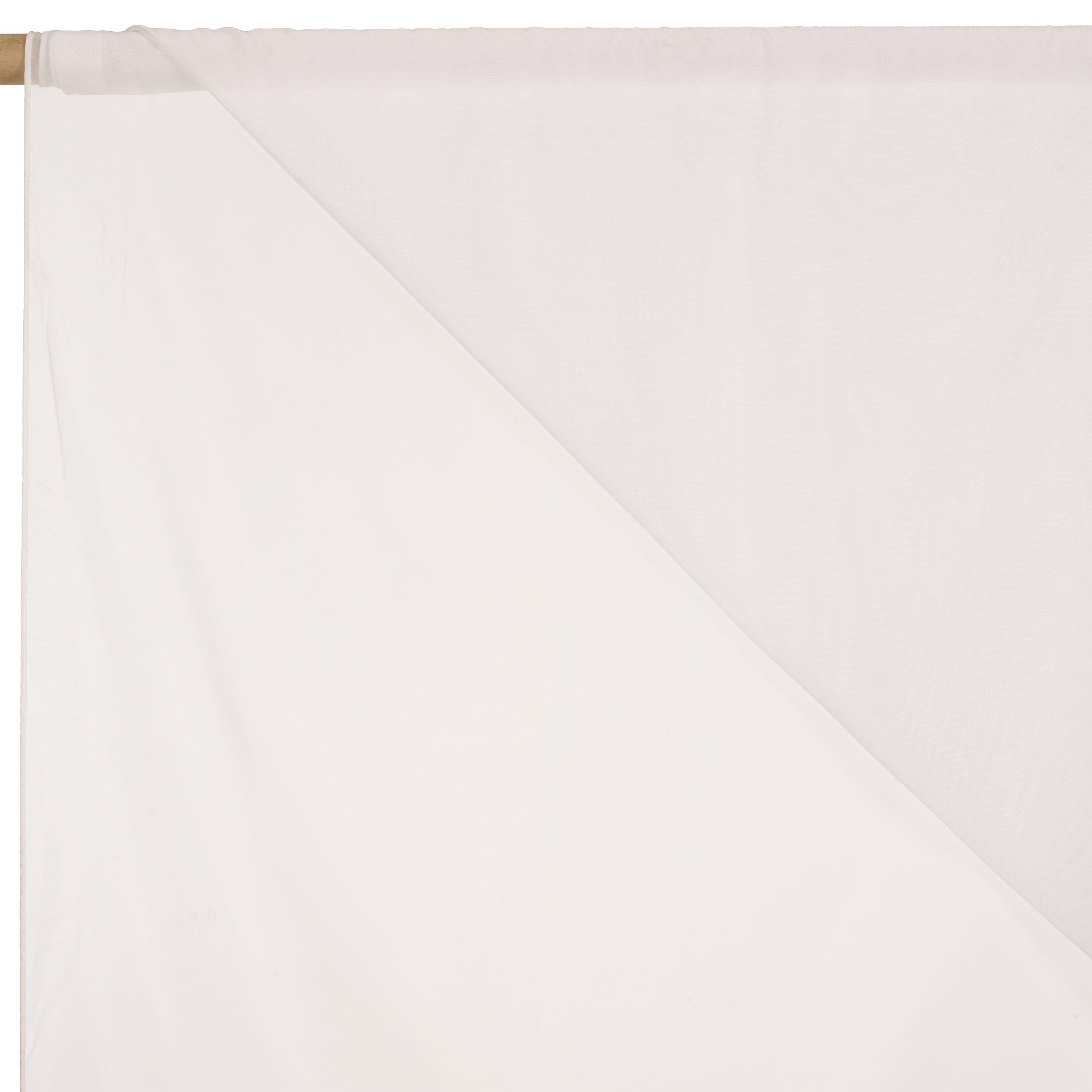 John Lewis Penang Slot Headed Voile Fabric, White, Drop 122cm