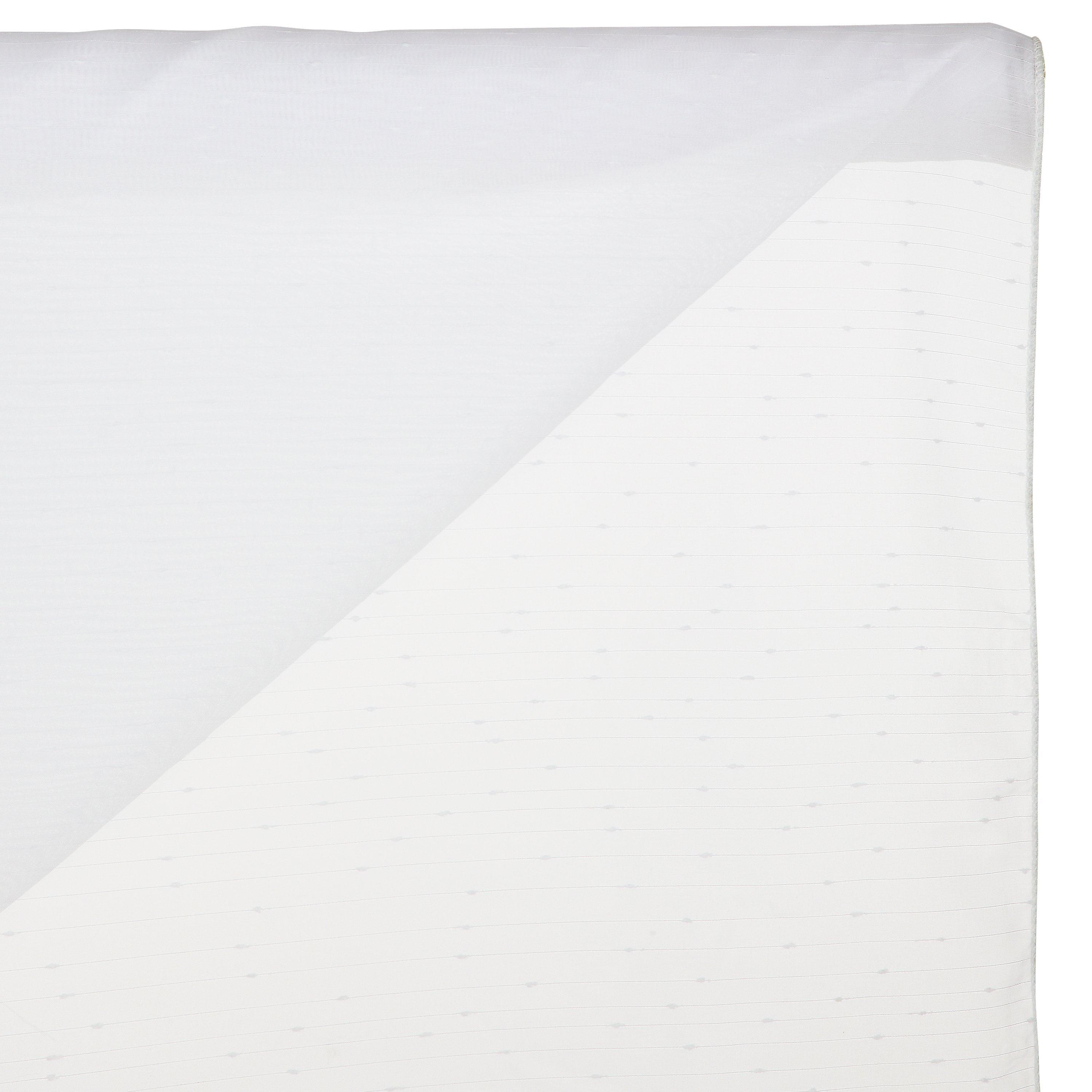 John Lewis Nina Slot Headed Voile Fabric, White, Drop 153cm