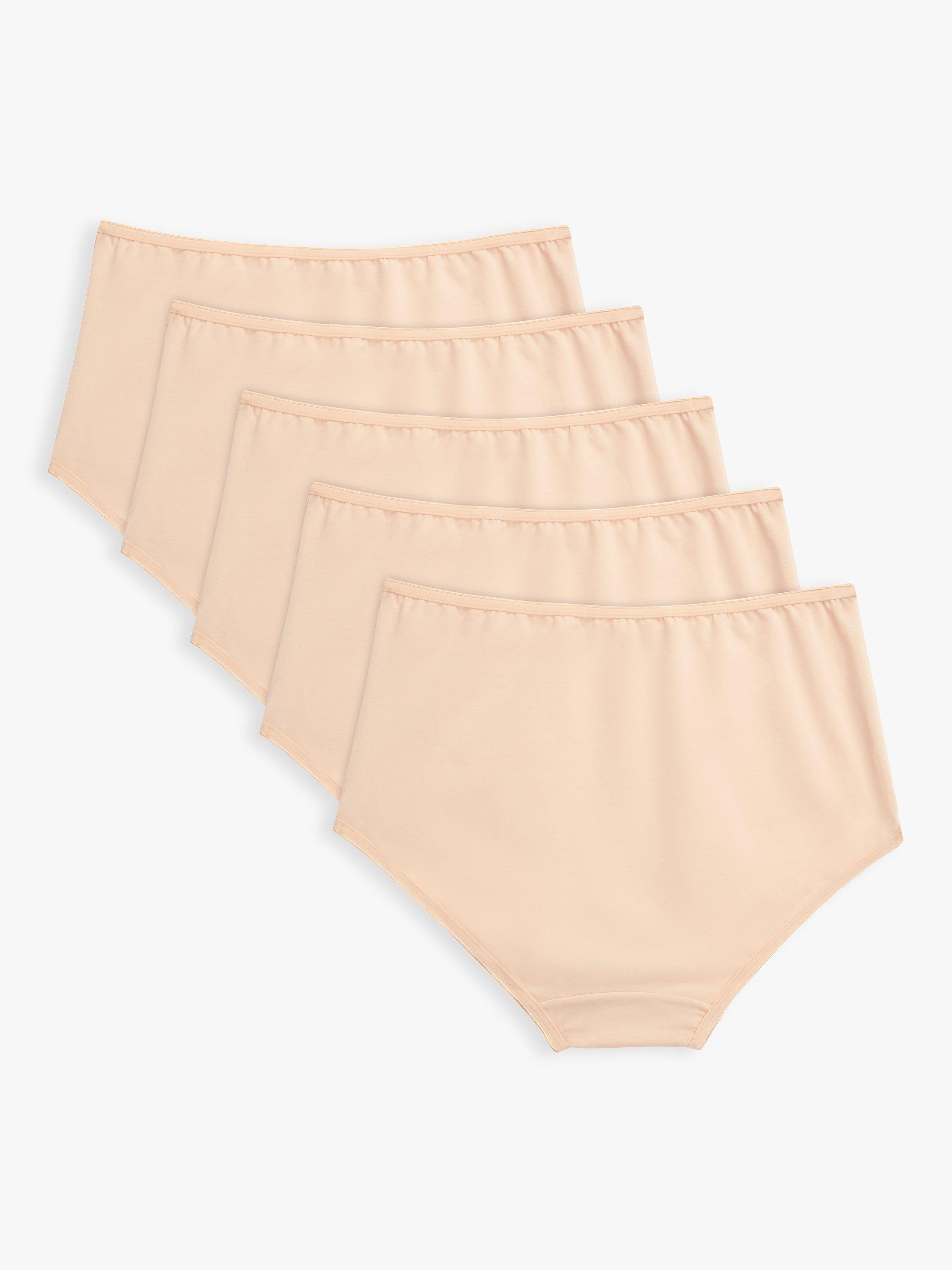 John Lewis ANYDAY Cotton Full Briefs, Pack of 5, Almond, 10