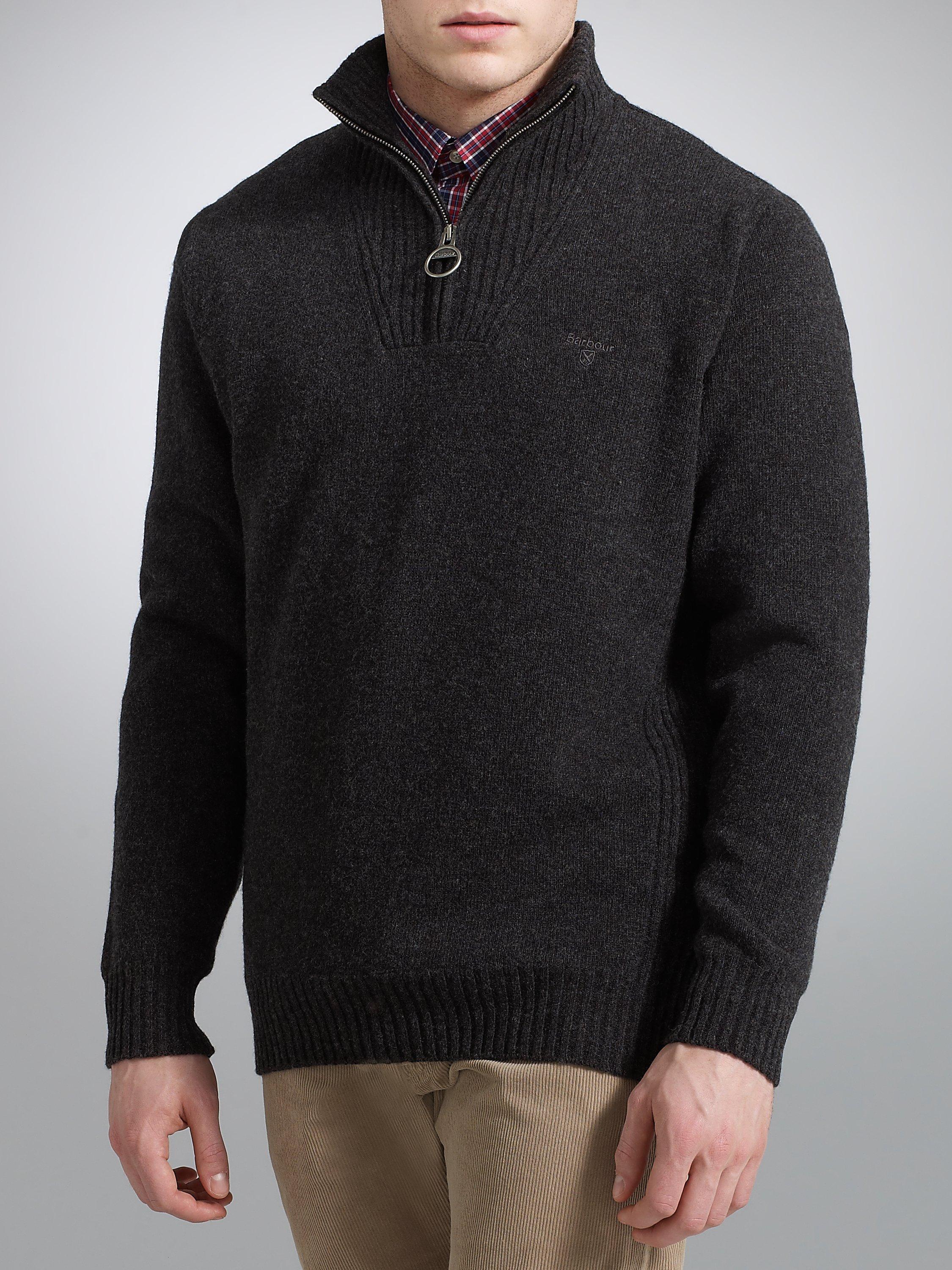 Barbour essential lambswool half zip online