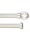 John Lewis Steel Curtain Pole Range, Dia.28mm, Silver