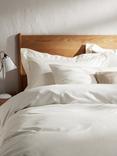 John Lewis Crisp & Fresh Egyptian Cotton Percale 200 Thread Count Bedding, Natural Cream