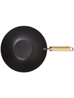 John Lewis Carbon Steel Non-Stick Wok, 31cm - view 2, 