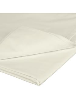 John Lewis Crisp & Fresh Egyptian Cotton Percale 200 Thread Count Flat Sheet - view 2, Cream