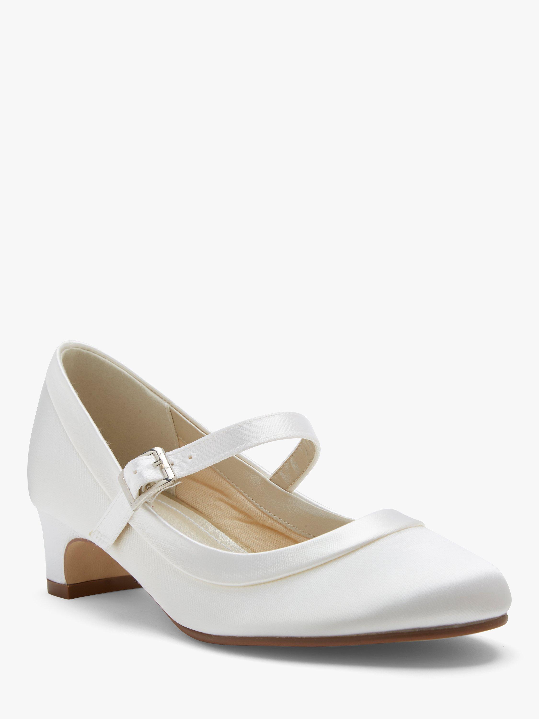 Product image 2 of 5, which shows Rainbow Club Maisie Bridesmaids' Shoes, White, 10 Jnr