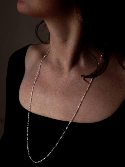 Nina B Silver Trace Chain Necklace - view 2, Silver