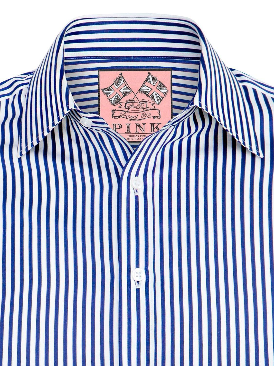 Thomas Pink Algernon Stripe Shirt, Navy/White
