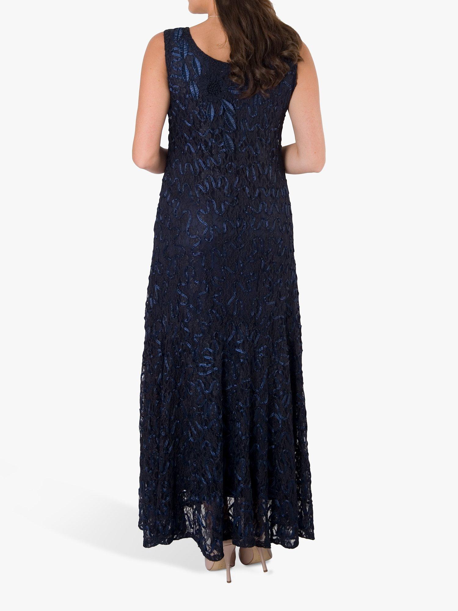 Product image 2 of 3, which shows Chesca Cornelli Lace Dress, Navy, 12
