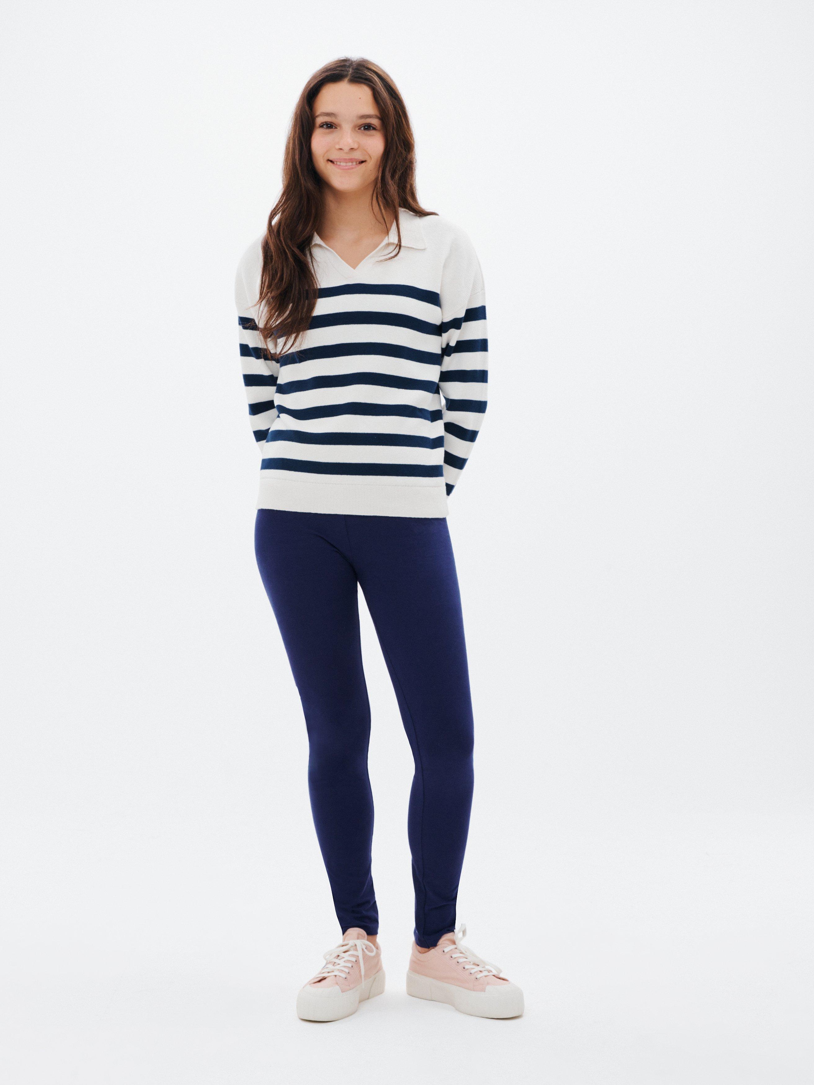 Childrens navy leggings best sale