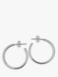 Nina B Sterling Silver Medium Square Hoop Earrings, Silver