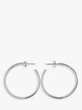 Nina B Sterling Silver Medium Square Hoop Earrings, Silver