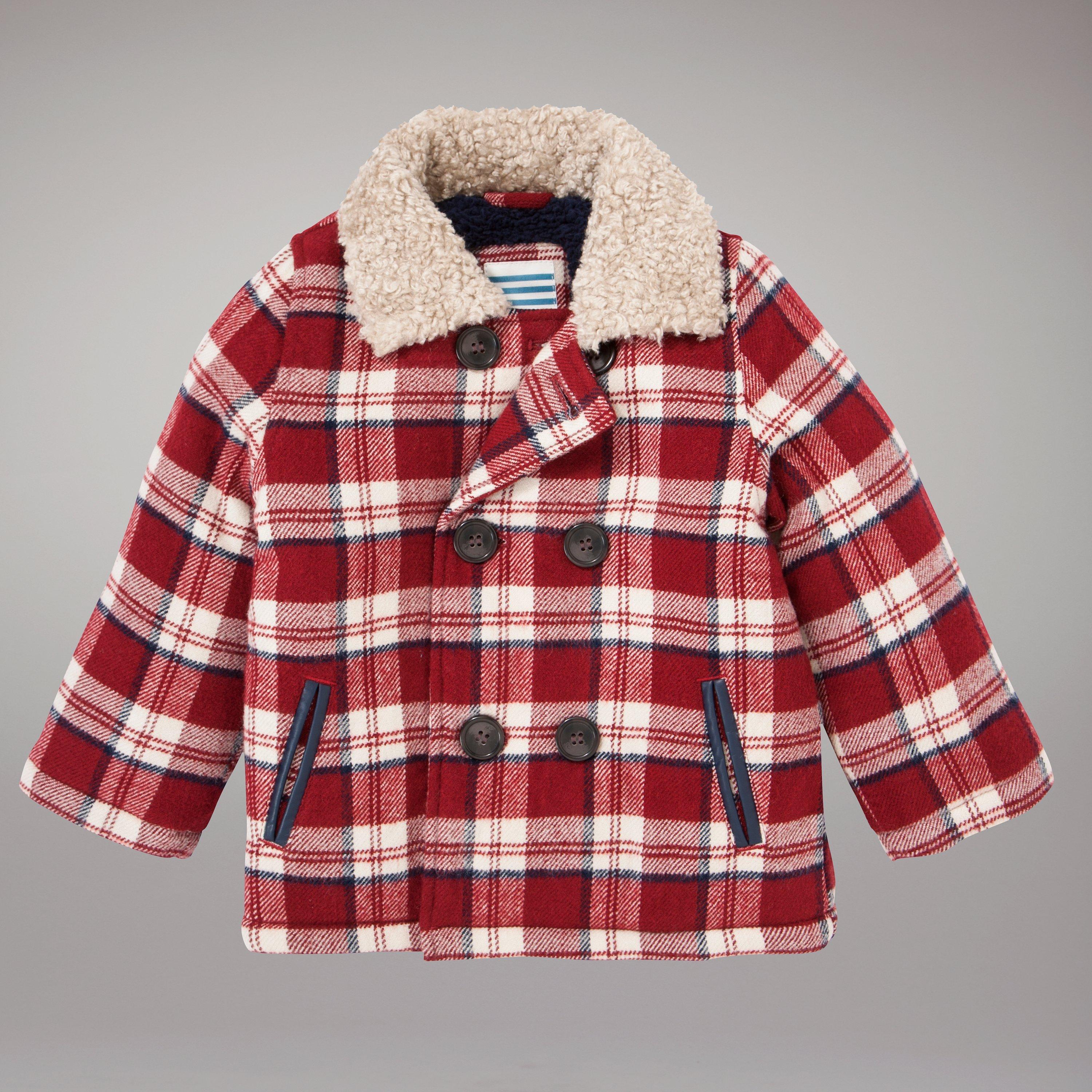 John Lewis & Partners Baby Checked Lumberjack Jacket, Red