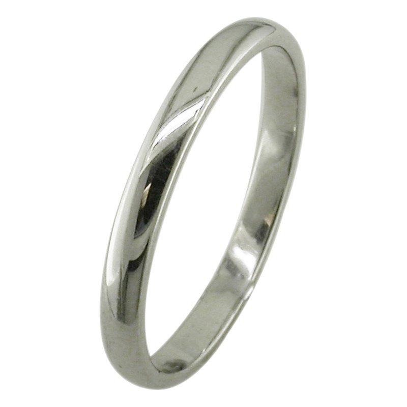 Product image 1 of 3, which shows E.W Adams 18ct White Gold 2.5mm Court Wedding Ring, L