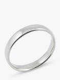 E.W Adams Platinum 4mm Larger Sized Court Wedding Ring, Platinum