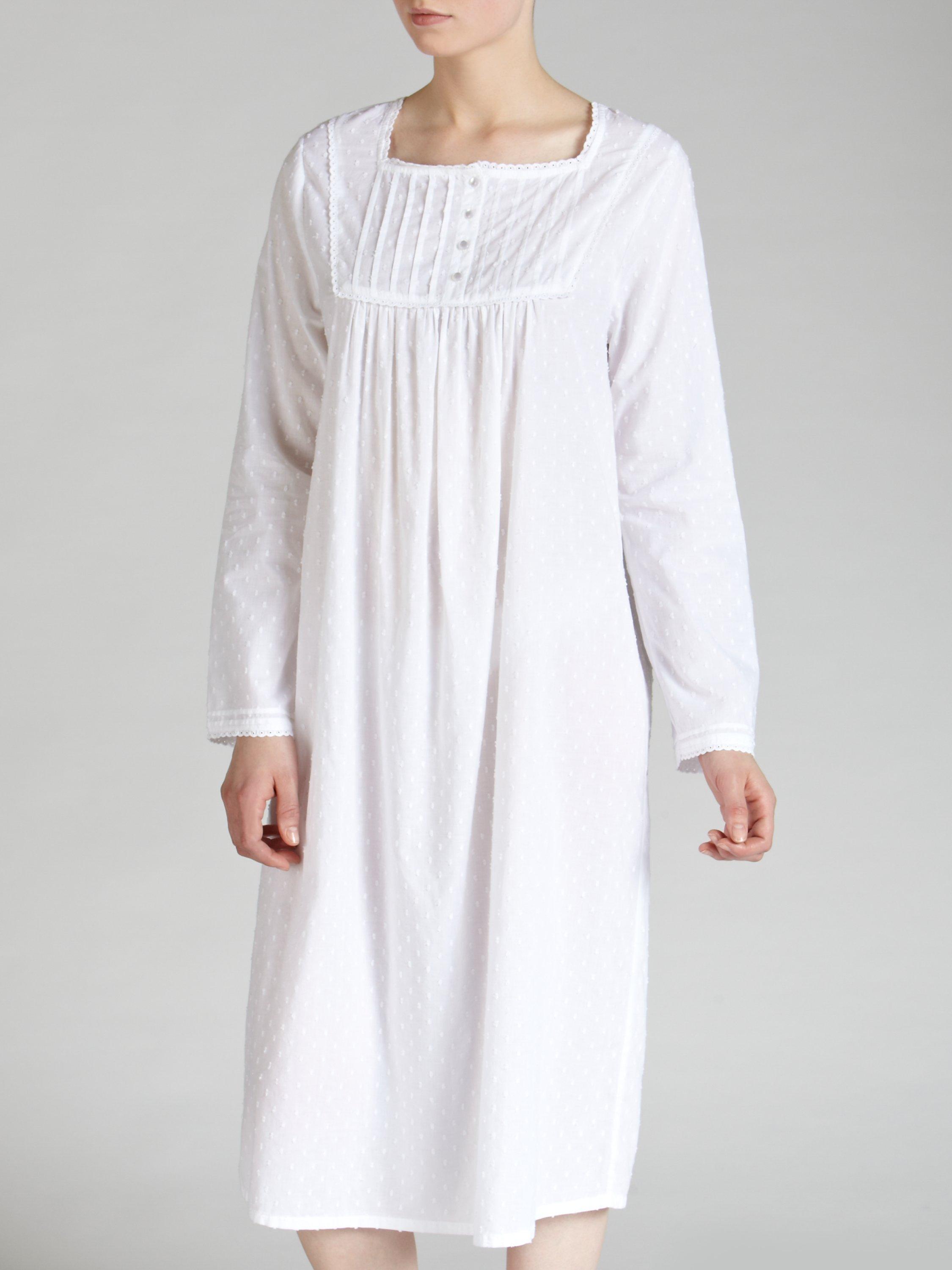 John Lewis Long Cotton Nightdress White