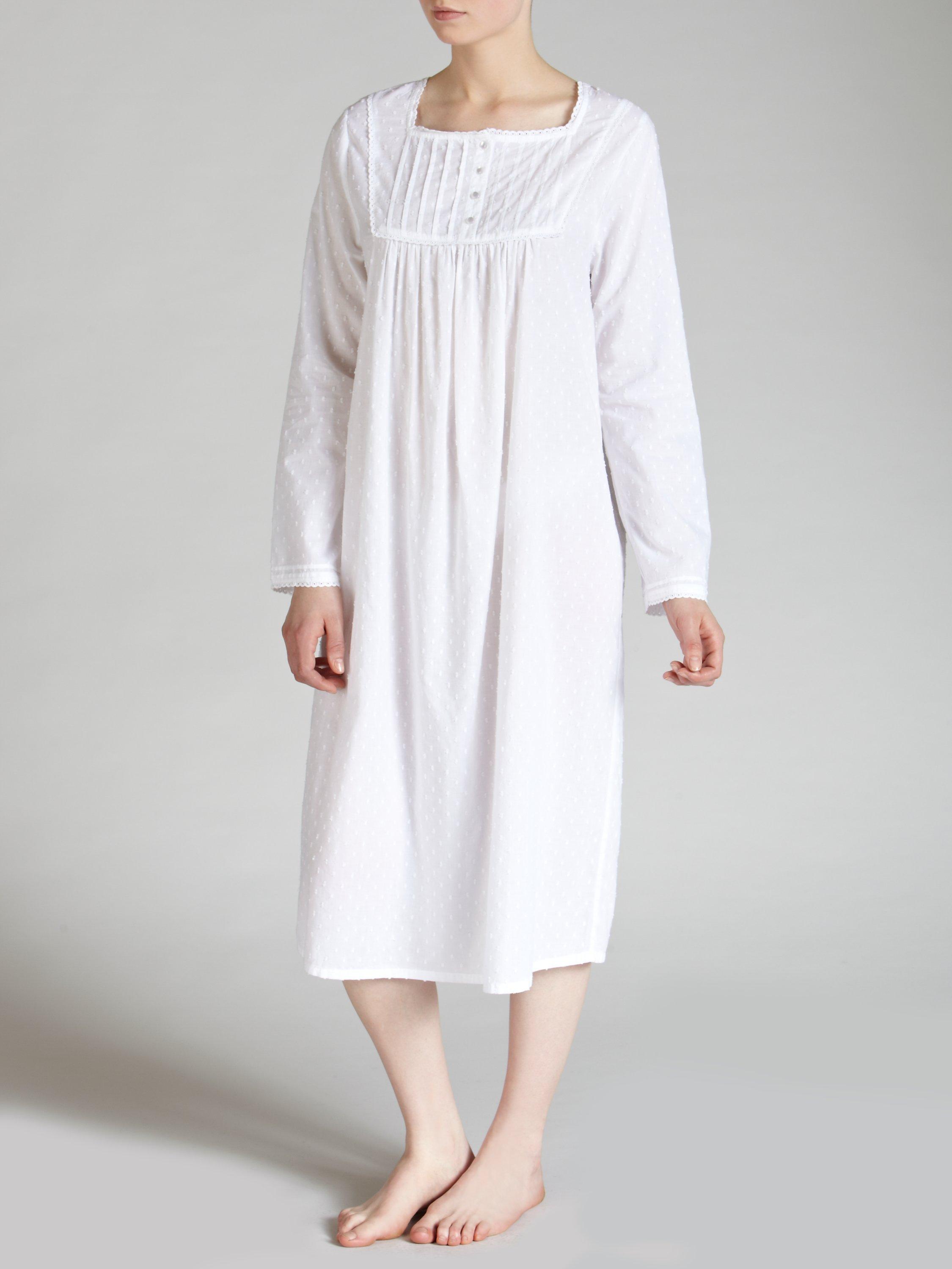 John Lewis Long Cotton Nightdress White