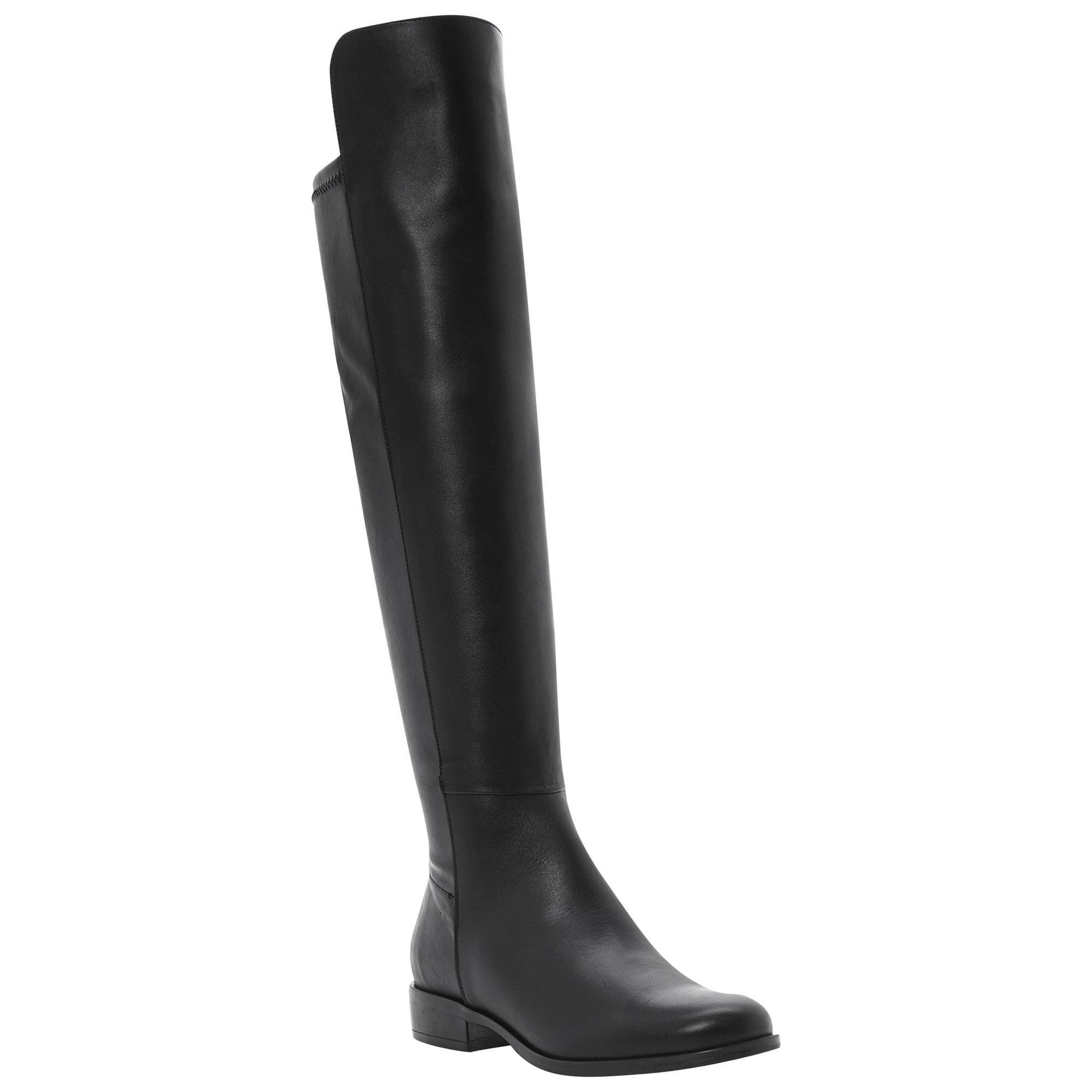 Dune Trish Over The Knee Boots Black Leather