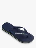 Havaianas Brazil Flag Flip Flops, Dark Blue