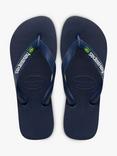 Havaianas Brazil Flag Flip Flops, Dark Blue