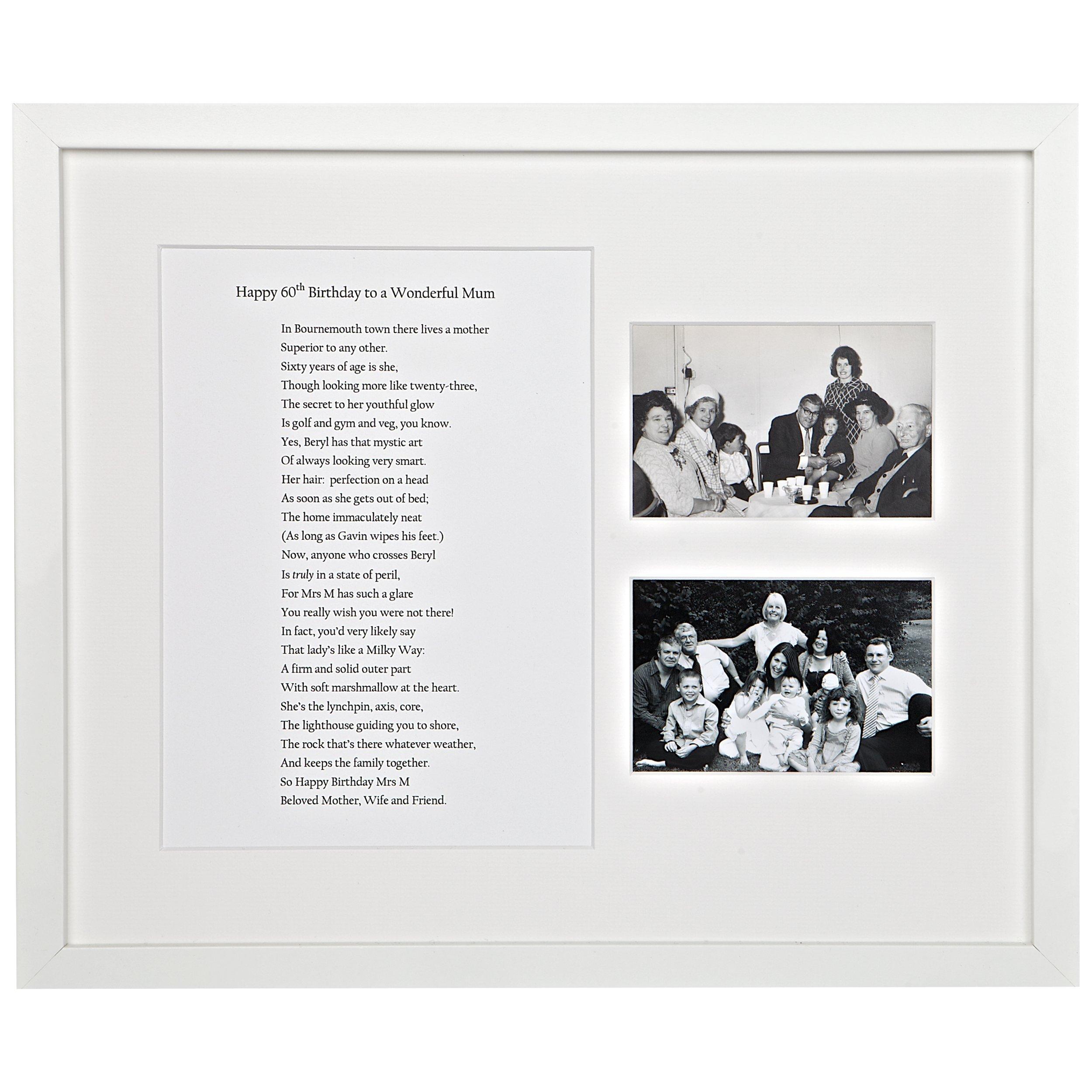 Bespoke Verse Personalised Special Person Poem Framed Print, 41 x 49cm