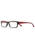 Magnif Eyes Burlington Admiral Unisex Narrow Fit Ready Readers, Black/Red