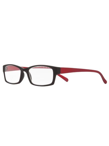 Magnif Eyes Burlington Admiral Unisex Narrow Fit Ready Readers, Black/Red, Black/Red