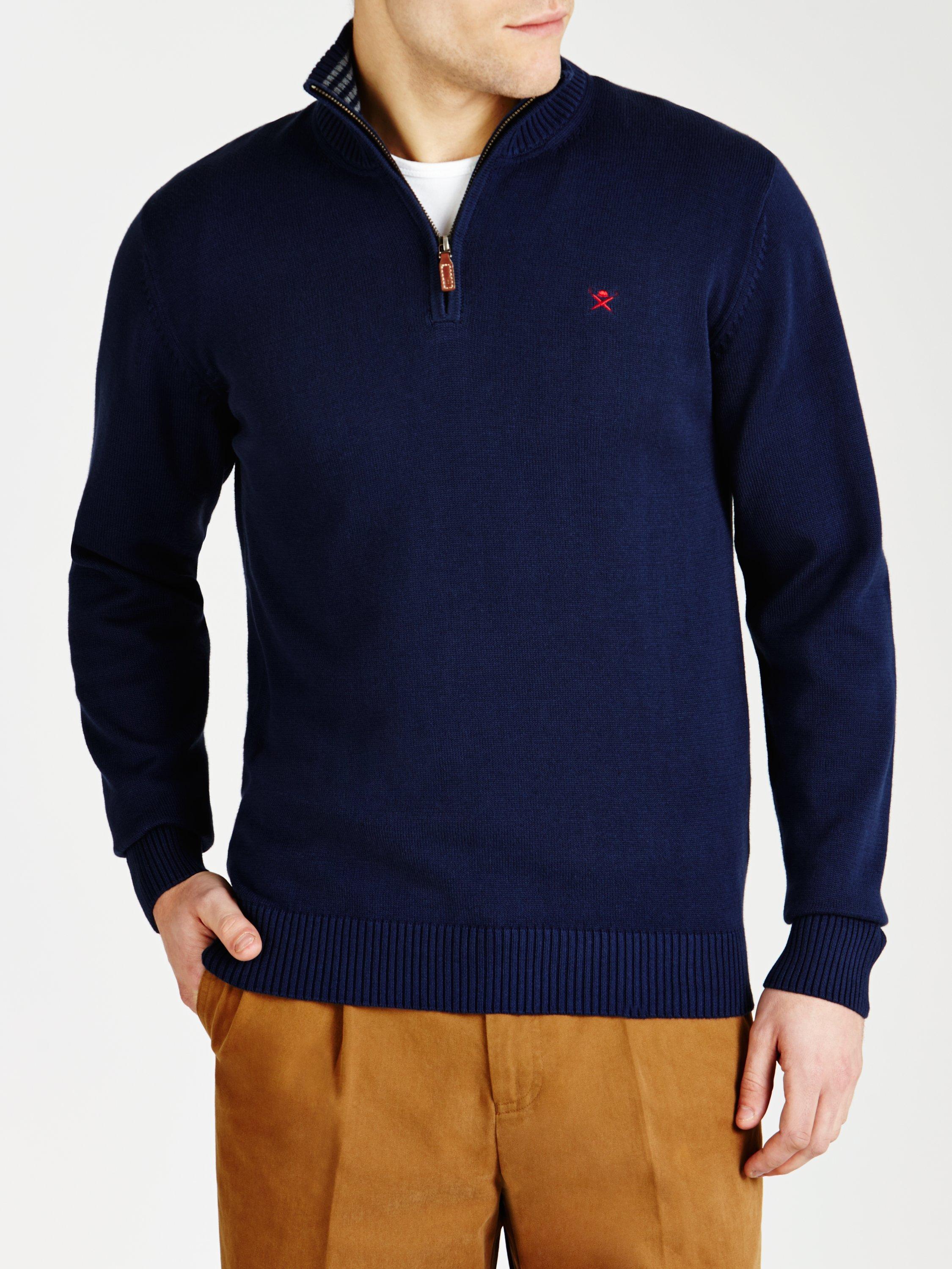 RD2000様Hackett London Cashmere100%　チェスタ HACKETT LONDON NAVY CASHMERE WOOL KNIT HALF ZIP SWEATER