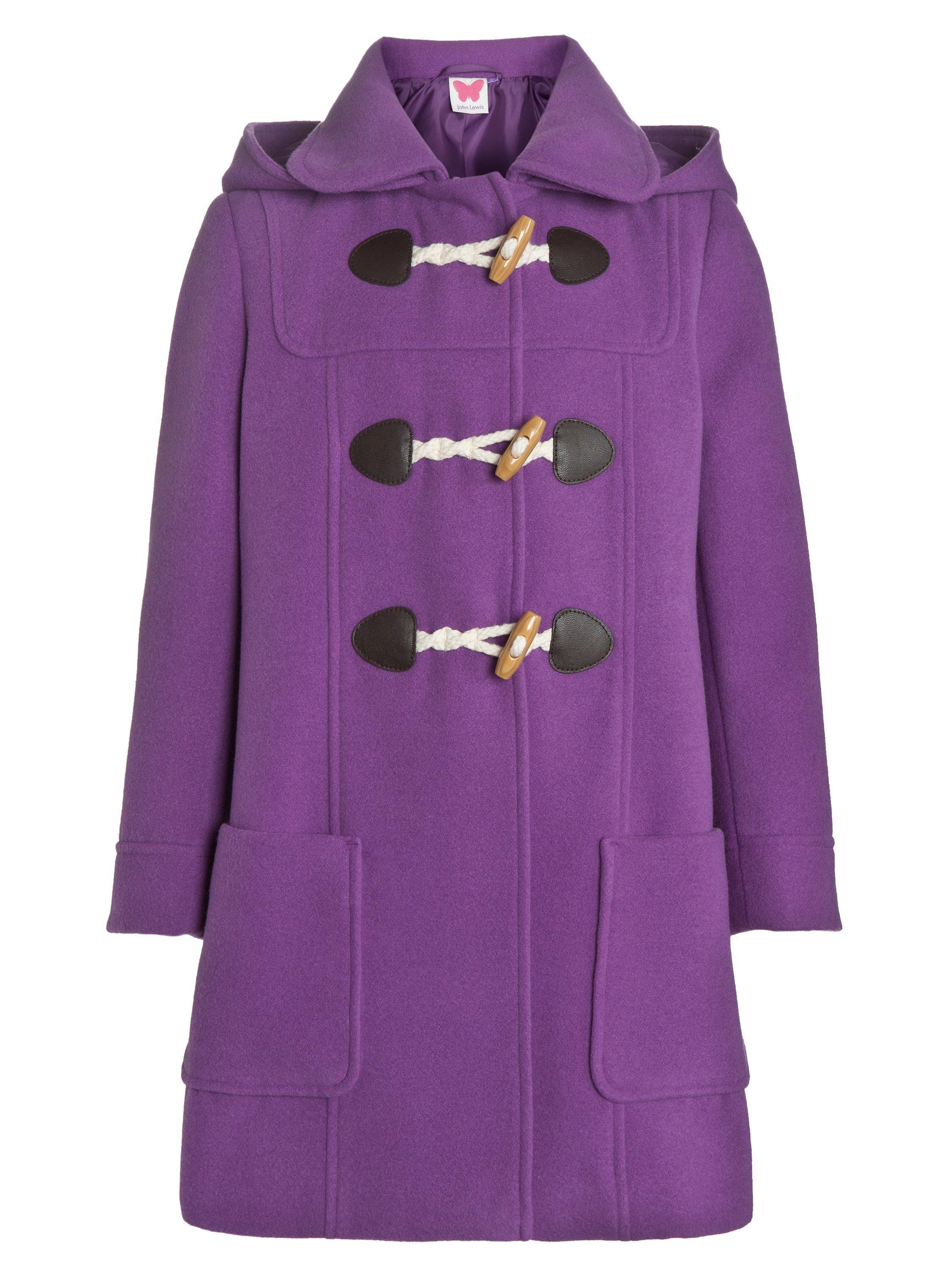 John Lewis Partners Girl Hooded Duffle Coat