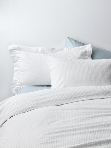 John Lewis Strada Pure Cotton Seersucker Bedding, White
