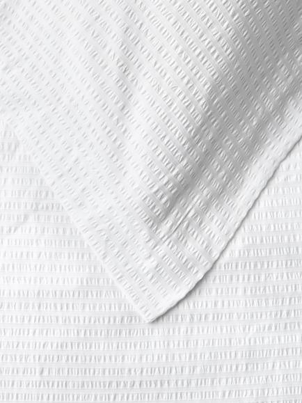 John Lewis Strada Pure Cotton Seersucker Bedding - view 2, White