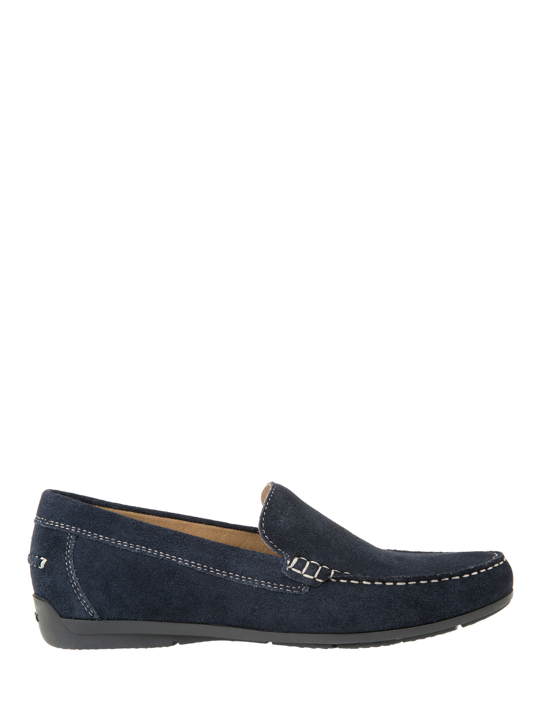 Product image 1 of 6, which shows Geox Simon Suede Moccasins, Blue, 7