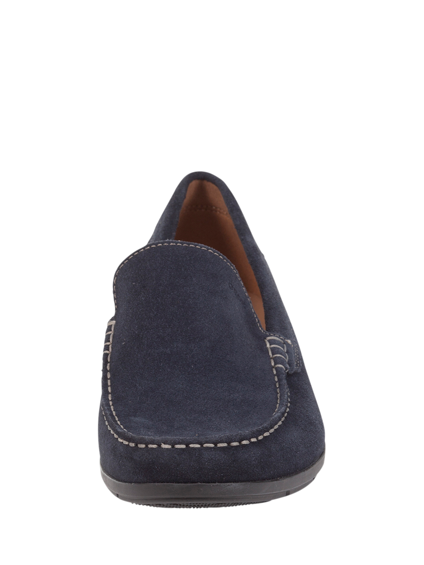 Product image 3 of 6, which shows Geox Simon Suede Moccasins, Blue, 7