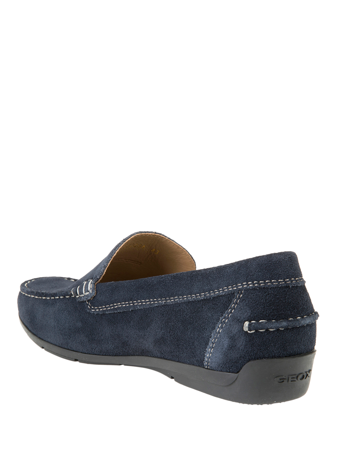 Product image 5 of 6, which shows Geox Simon Suede Moccasins, Blue, 7