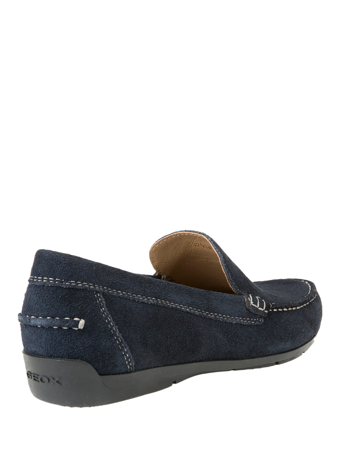 Product image 6 of 6, which shows Geox Simon Suede Moccasins, Blue, 7