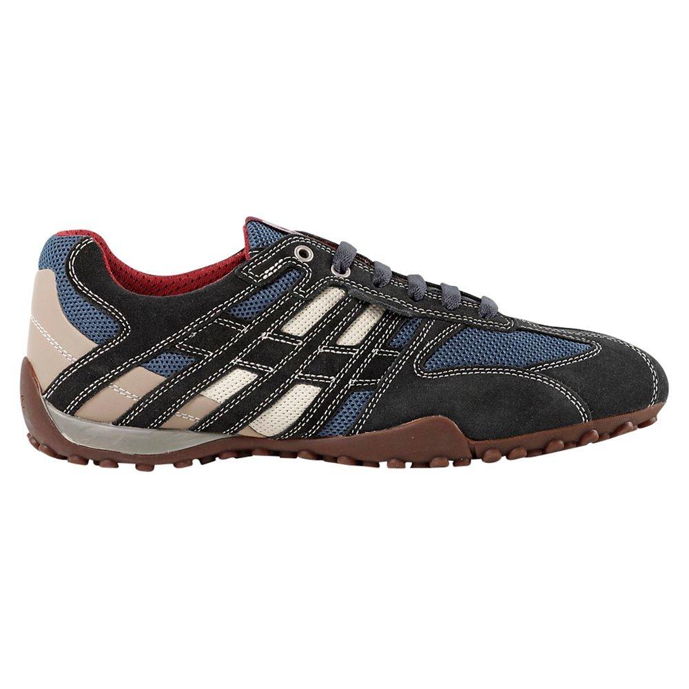 Geox Leather and Suede Snake Trainers