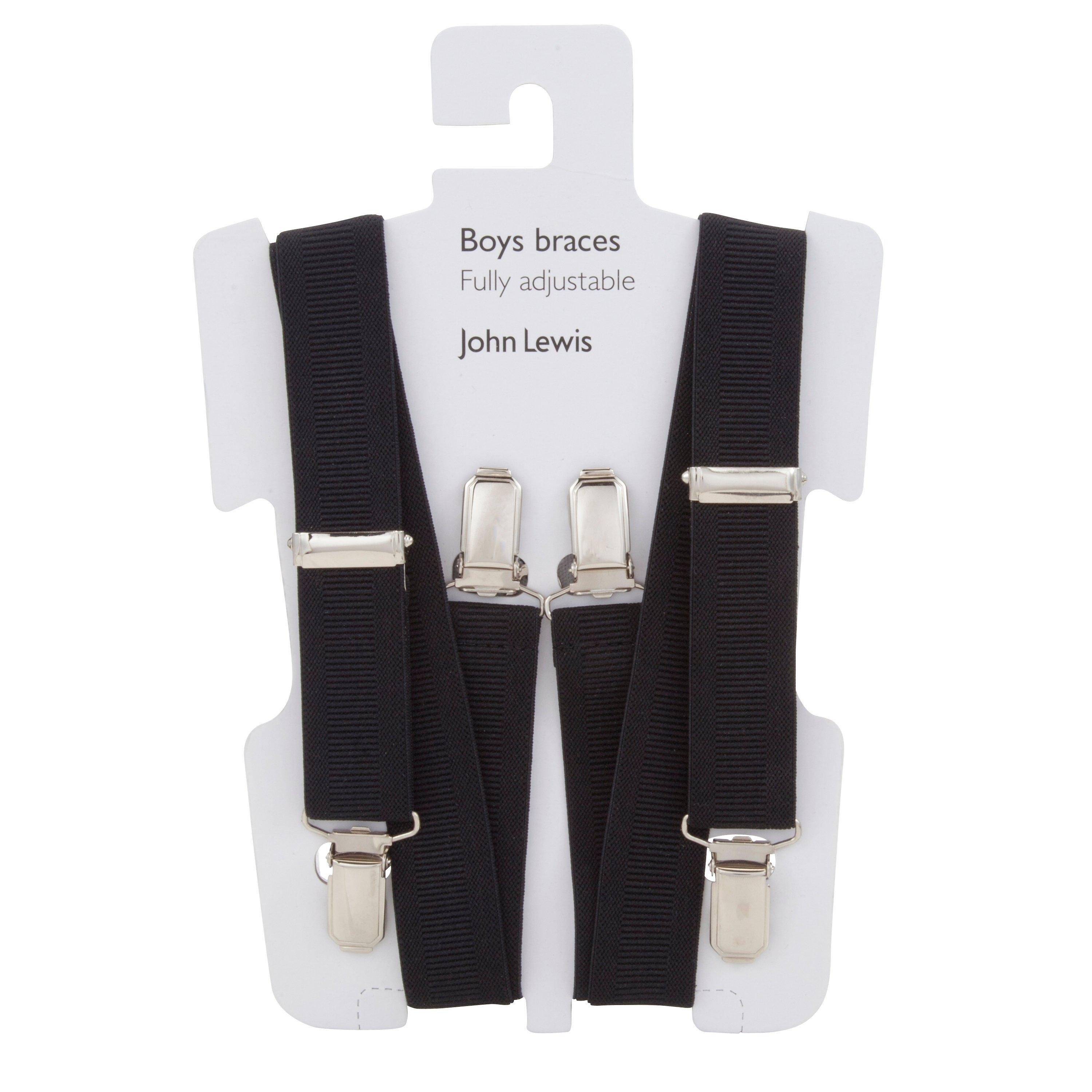 John Lewis Boy Fully Adjustable Braces, One Size, Black