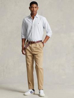 Polo Ralph Lauren Slim Fit Striped Oxford Shirt, Blue/White, Blue/White