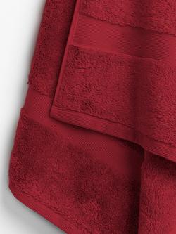 John Lewis Egyptian Cotton Towels - view 2, Claret Red