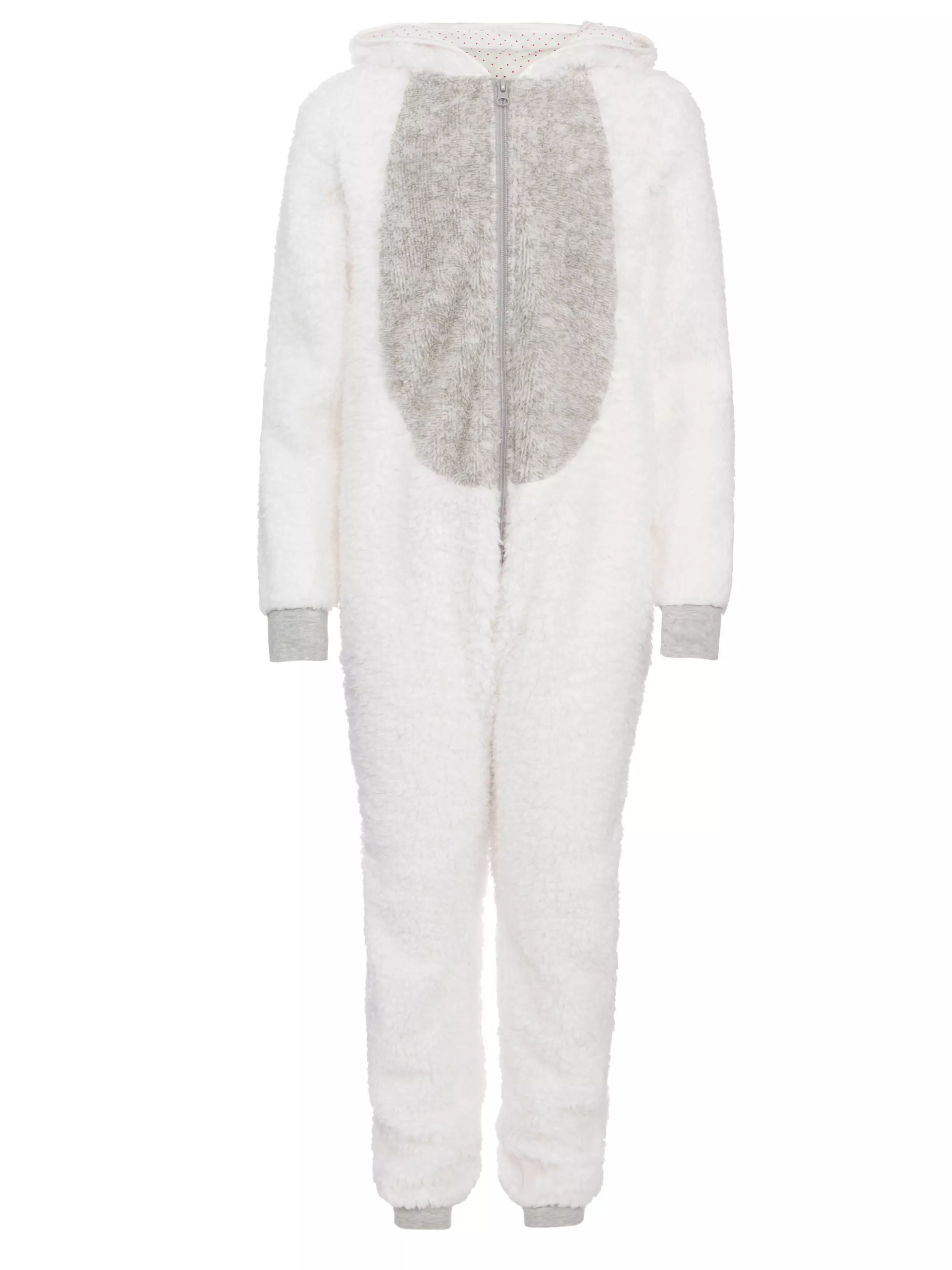 John Lewis Girl Polar Bear Onesie Cream