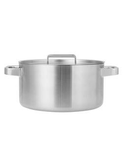 John Lewis 5-Ply Thermacore Stainless Steel Stockpot, 24cm, Silver