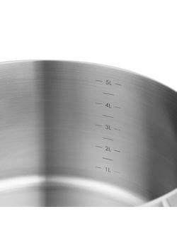John Lewis 5-Ply Thermacore Stainless Steel Stockpot, 24cm - view 2, Silver