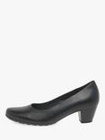 Gabor Brambling Wide Fit Leather Court Shoes, Black