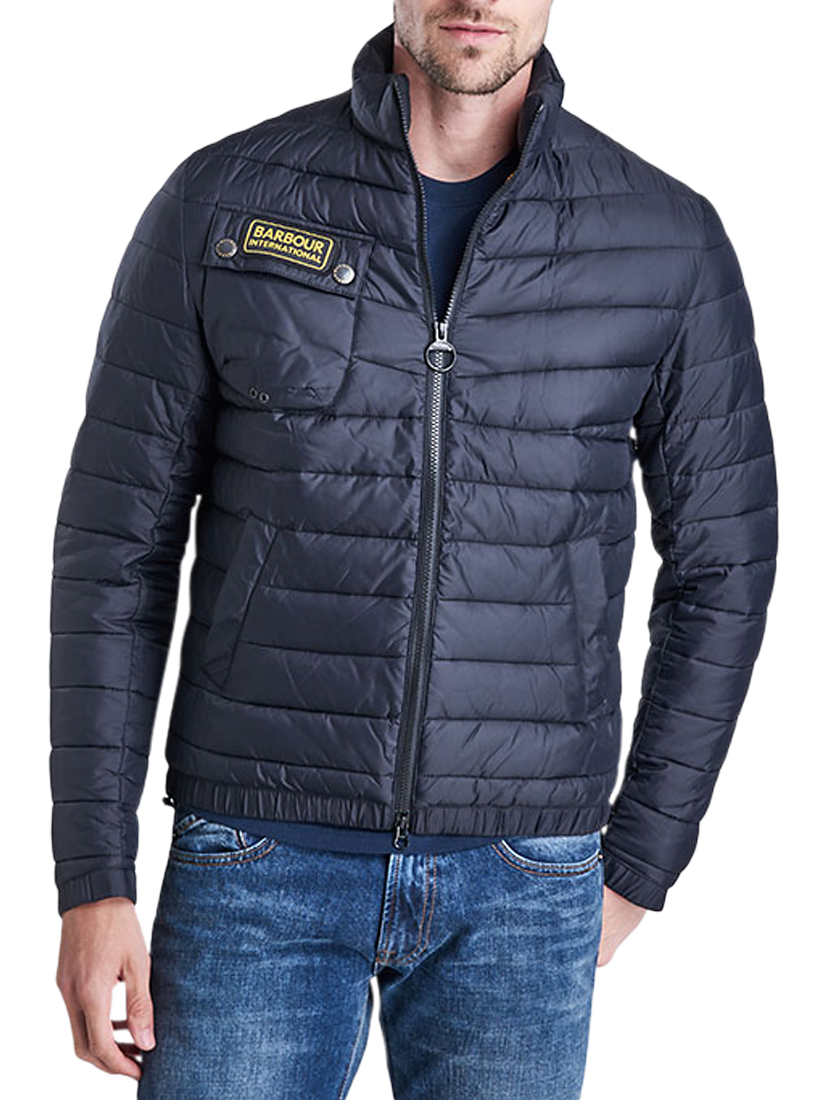 Barbour International Chain Quilted Baffle Jacket Black